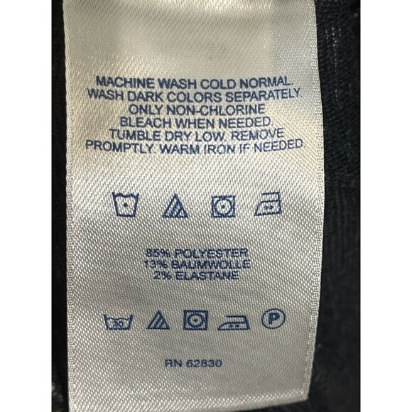 Lands End Polka Dot Sport Knit Pant Black L Active Straight Leg Preppy Neutral - Picture 9 of 10